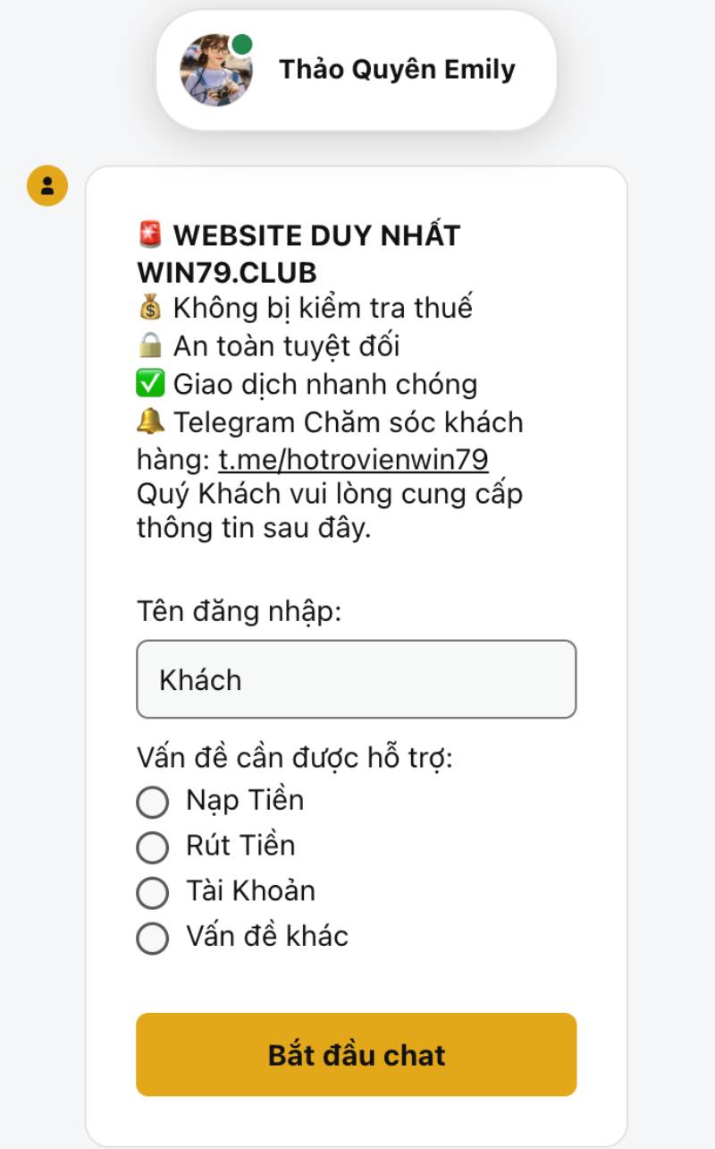 Chat trực tiếp trên website