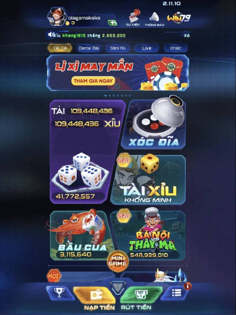 Kho game đa dạng với hơn 300+ sản phẩm xanh chín